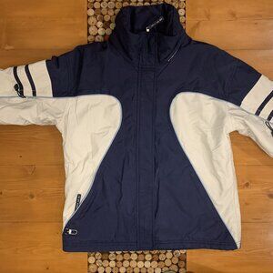 Cold as ice winter ski jacket oversize Medium men blue and white